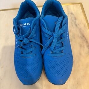 Skechers Vibrant Blue Lace-Up Sneakers